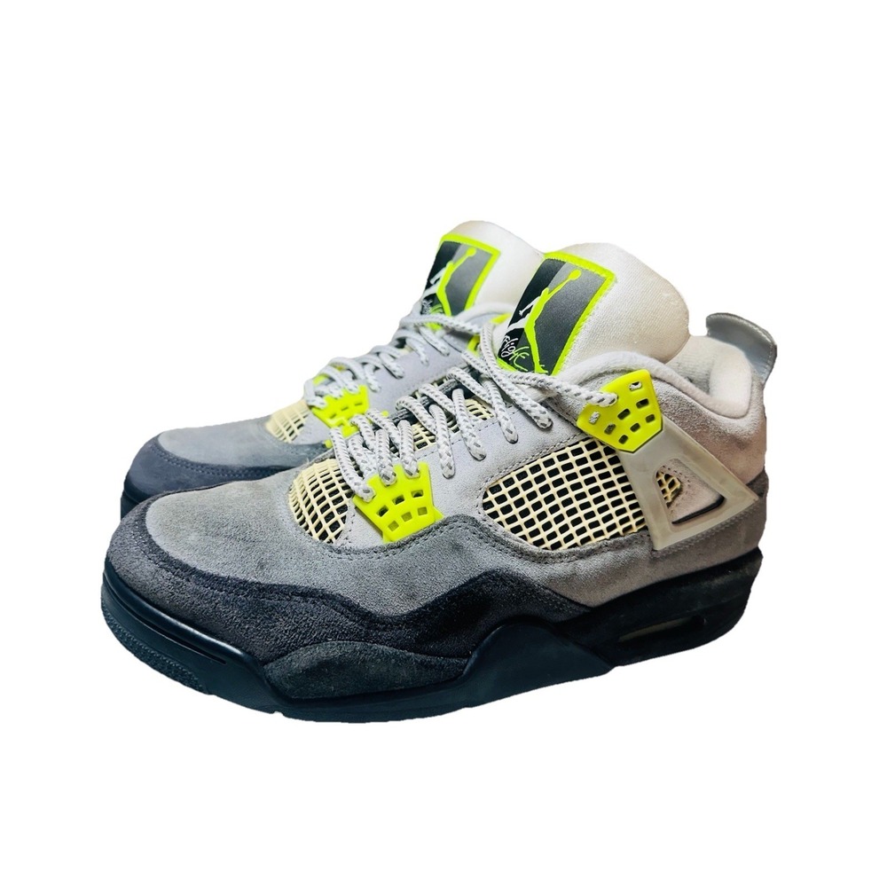 NIKE AIR Jordan 4 Retro SE 'Neon 95' Sneakers Size 9 CT5342 007
